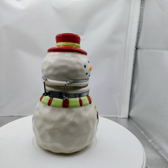 Boston Warehouse Snowman Ceramic Canister Holiday Kitchen Décor - Picture 2 of 12